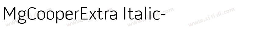 MgCooperExtra Italic字体转换